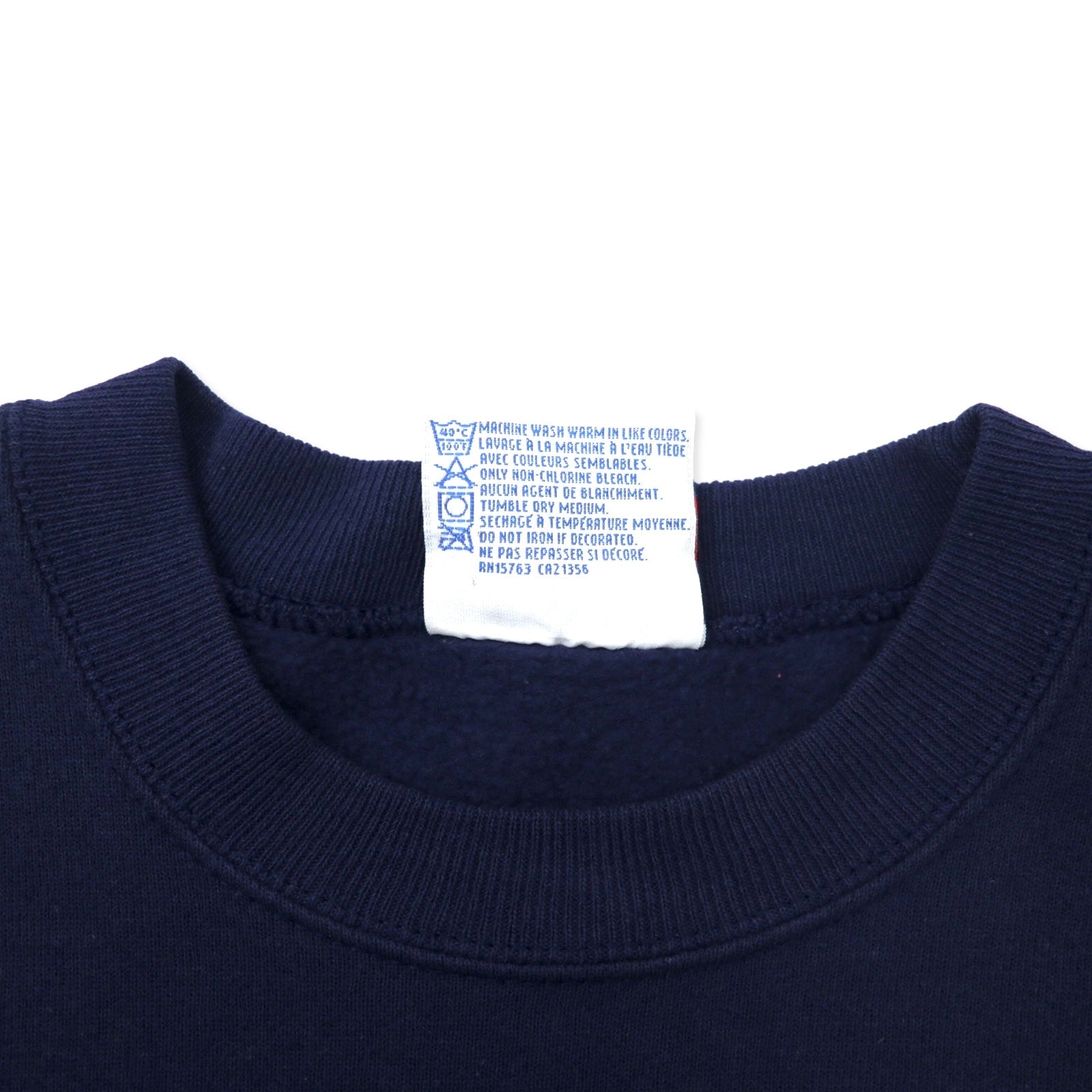 Hanes Prodotto negli USA anni '90 USCG Stampa Felpa L Blu navy Cotone Interno felpato HEAVYWEIGHT Oversize