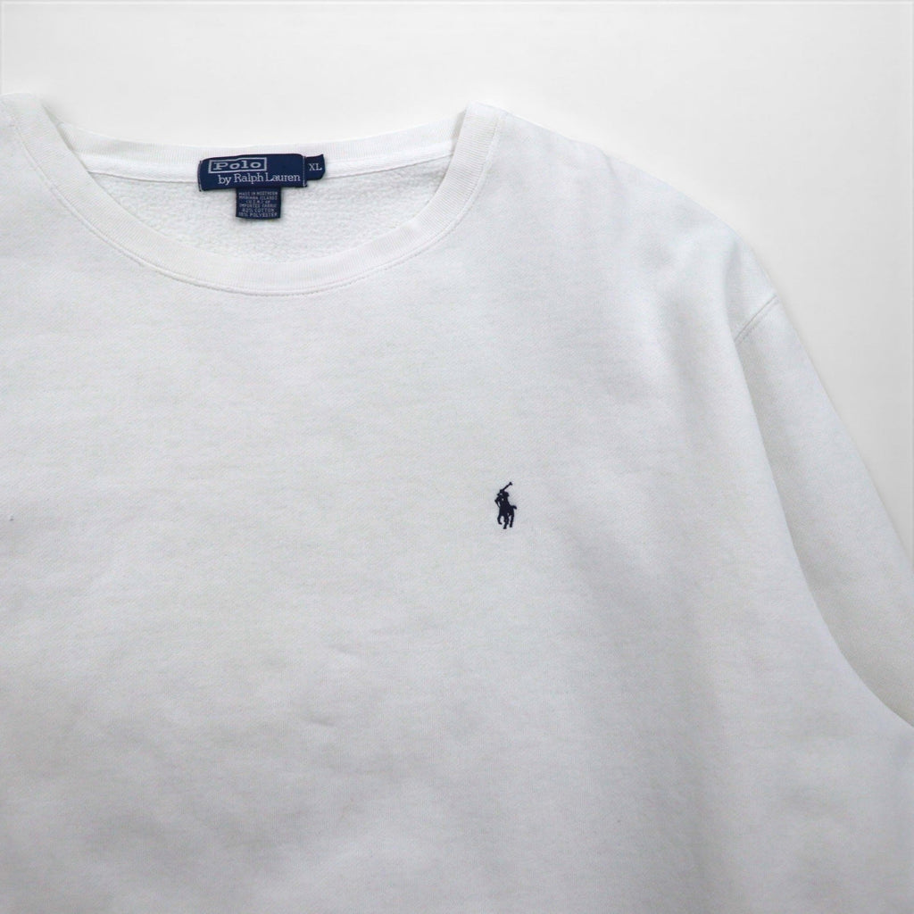 Polo Ralph Lauren 90年代 スウェット トレーナー XL ホワイト コットン スモールポニー刺繡