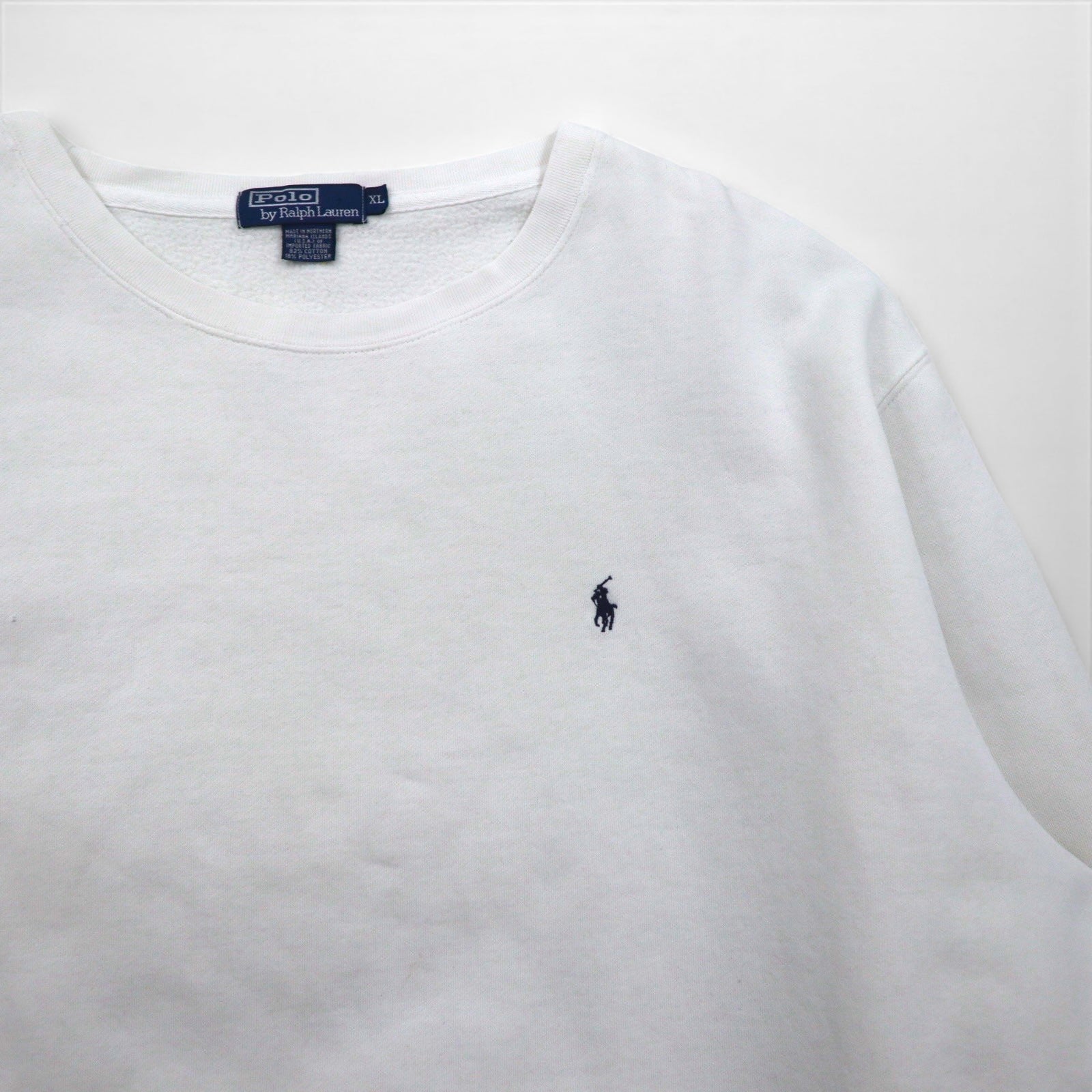 Polo Ralph Lauren 90年代 スウェット トレーナー XL ホワイト コットン スモールポニー刺繡