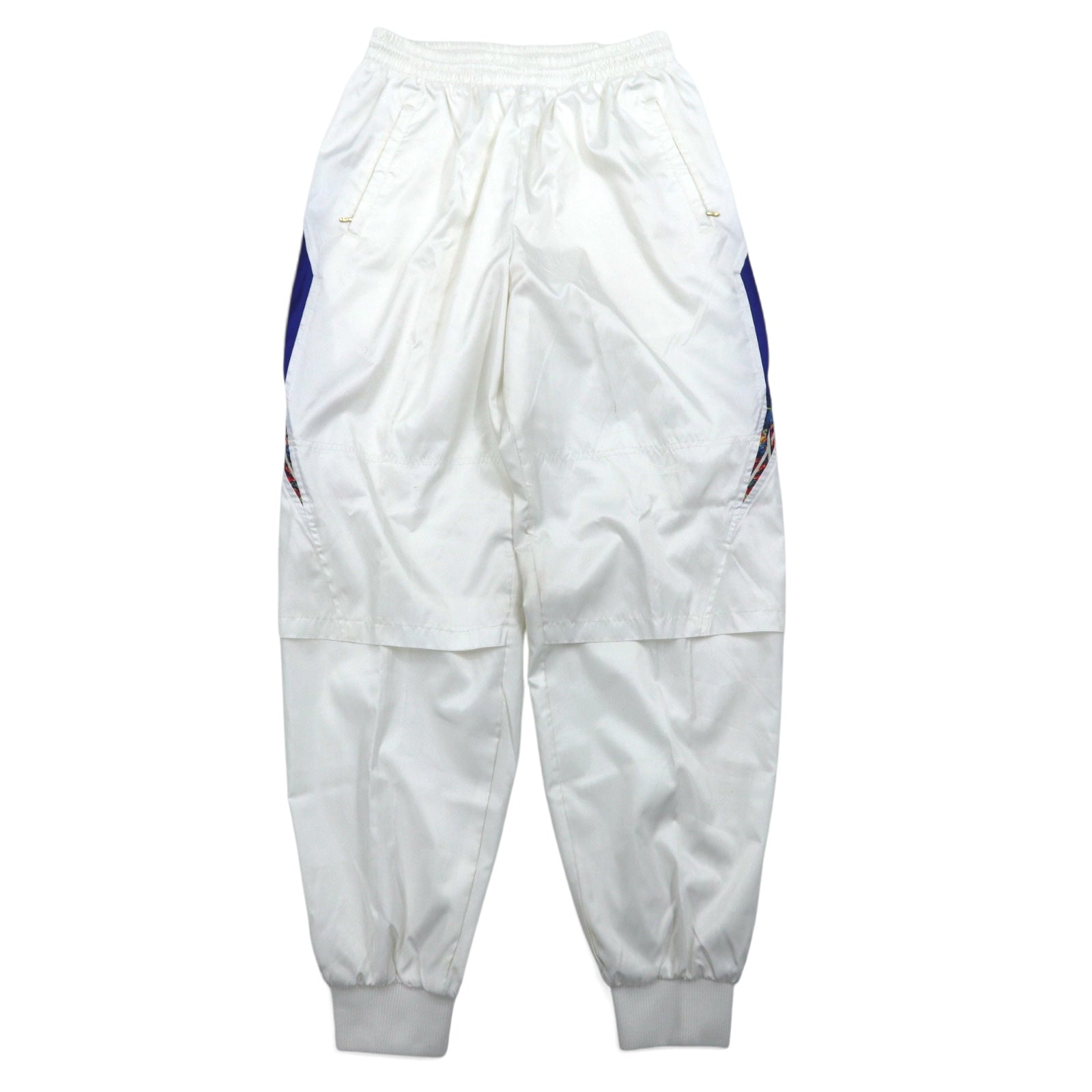 Giacca della tuta adidas Descente anni '90, tuta sportiva, taglia O, bianca, logo Trefoil ricamato
