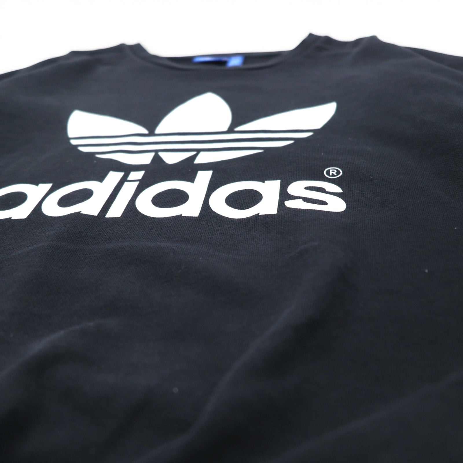 adidas originals Felpa girocollo con logo Trifoglio e spalle scese, taglia M, colore nero, cotone AB2019