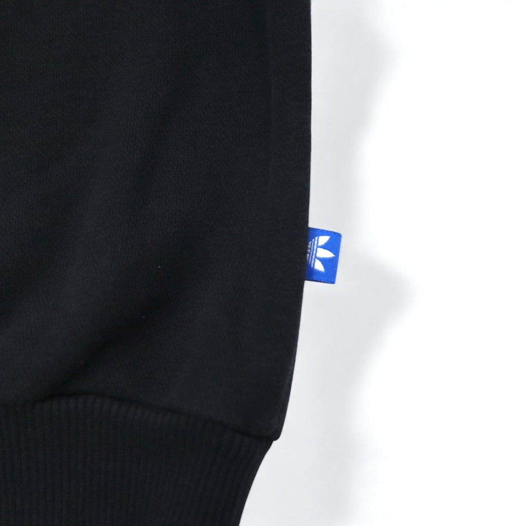 adidas originals Felpa girocollo con logo Trifoglio e spalle scese, taglia M, colore nero, cotone AB2019