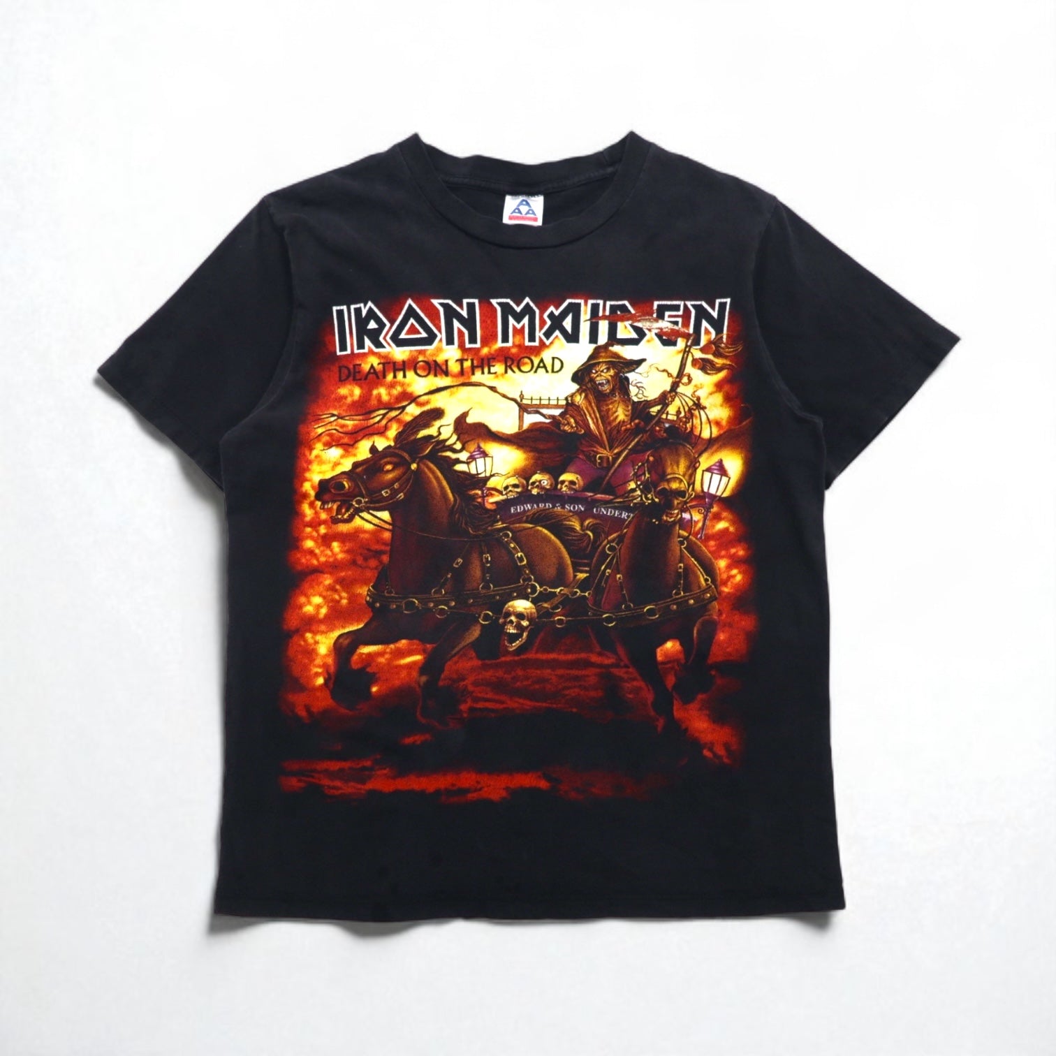 IRON MAIDEN Iron Maiden Rock Band T-shirt M Black DEATH ON THE ROAD Stampa Fronte/Retro AAA Body Made in Mexico