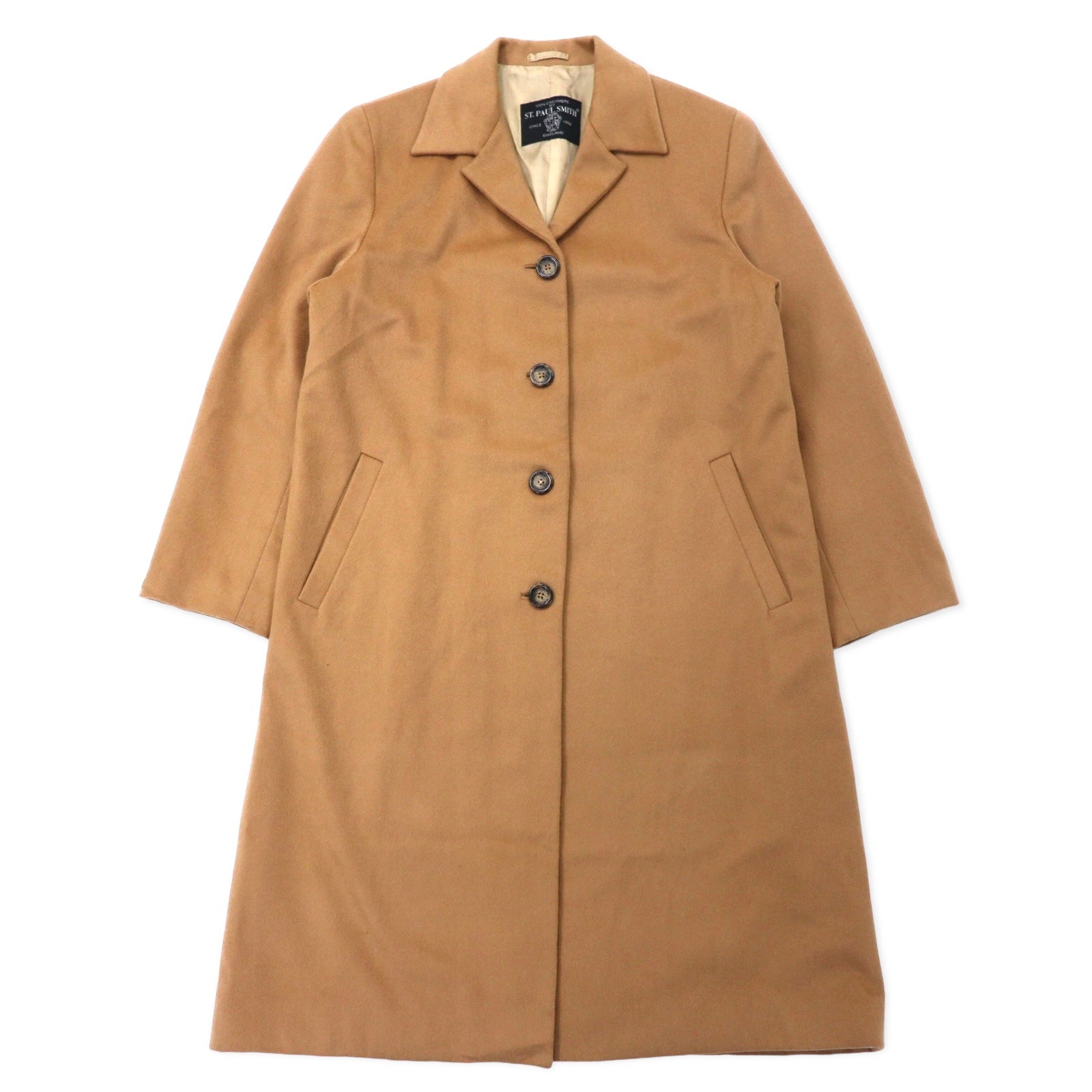 ST. PAUL SMITH カシミア ステンカラーコート L ベージュ ウール