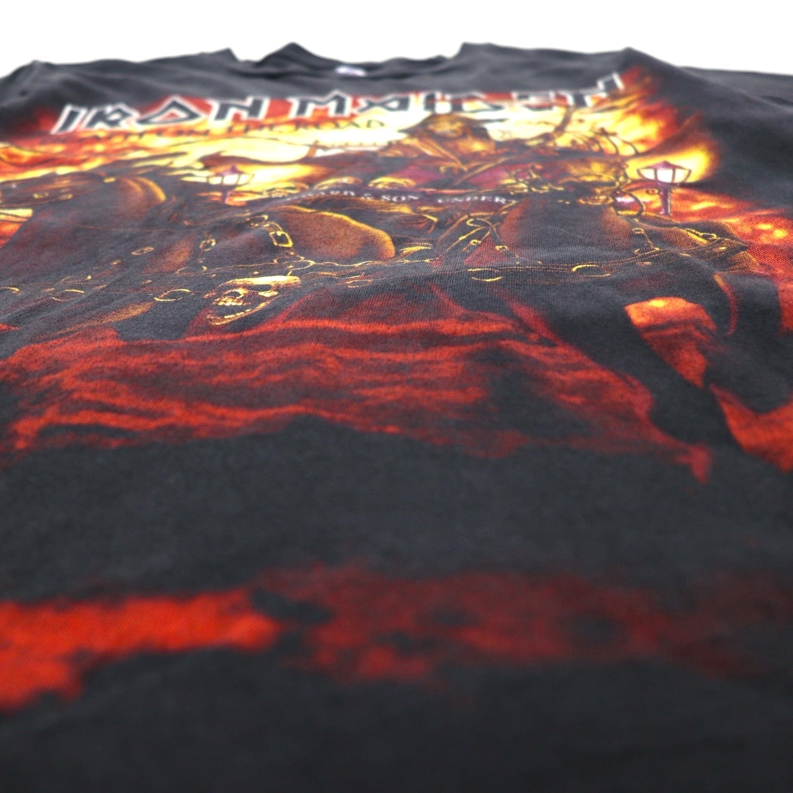 IRON MAIDEN Iron Maiden Rock Band T-shirt M Black DEATH ON THE ROAD Stampa Fronte/Retro AAA Body Made in Mexico
