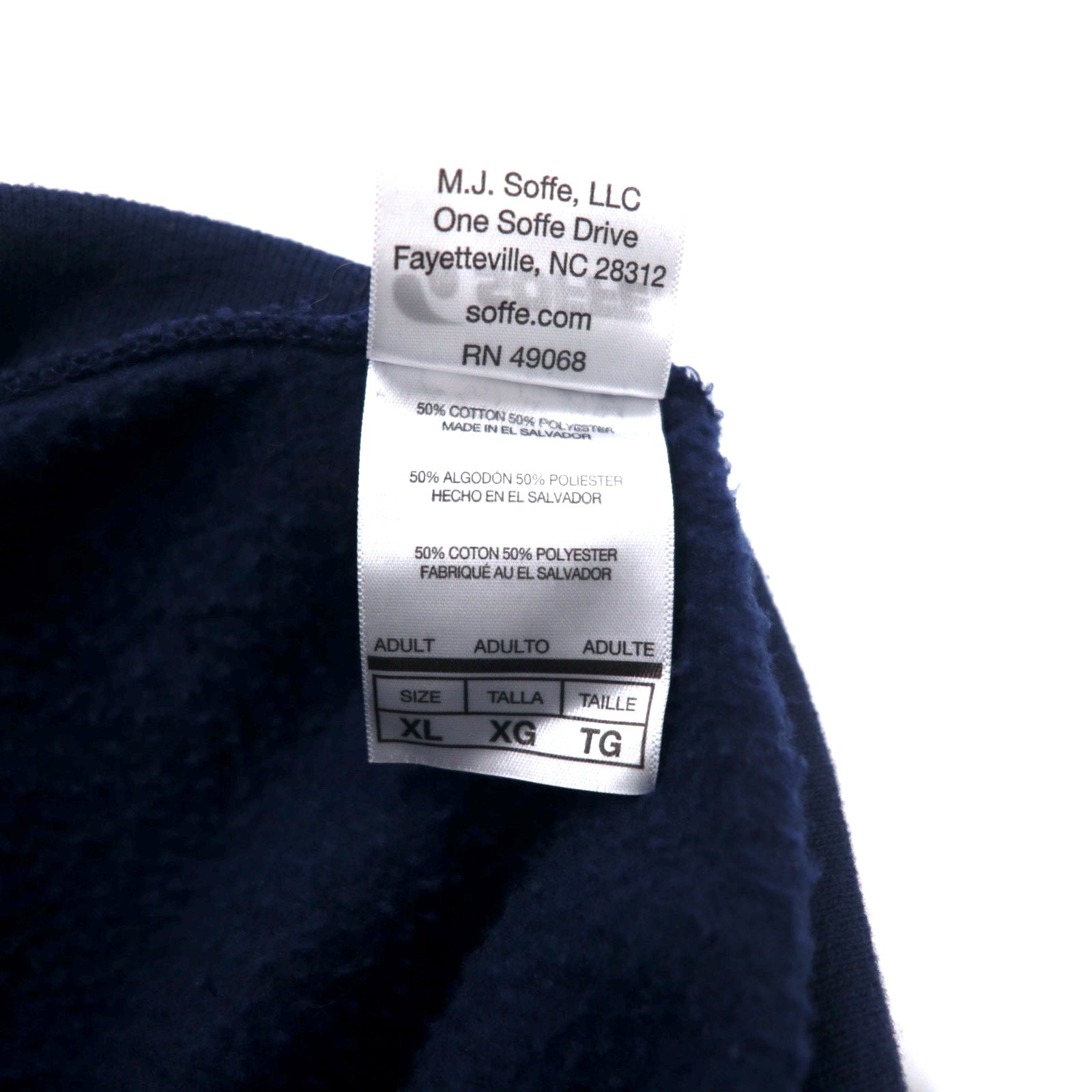 US NAVY Felpa con cappuccio pullover militare US Navy XL blu navy cotone felpata internamente SOFFE taglia grande