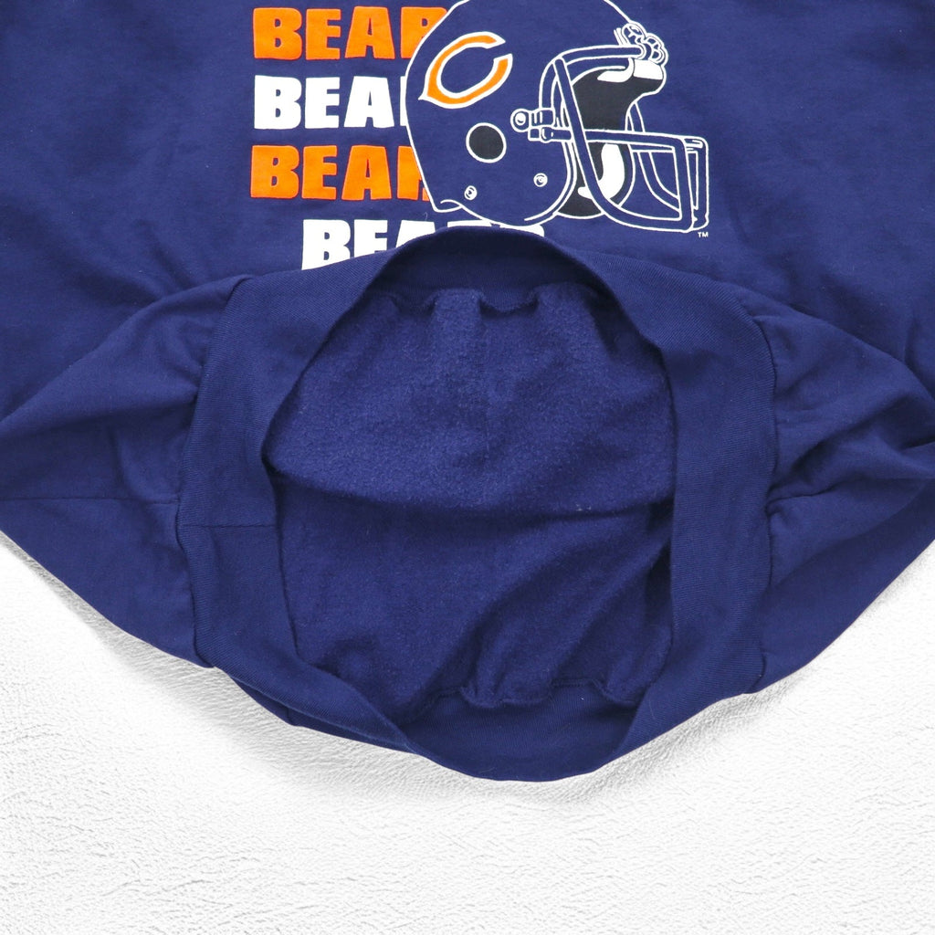 Felpa girocollo NFL anni '90 made in USA, taglia 4XL, colore blu navy, interno felpato, Chicago Bears Football GARAN