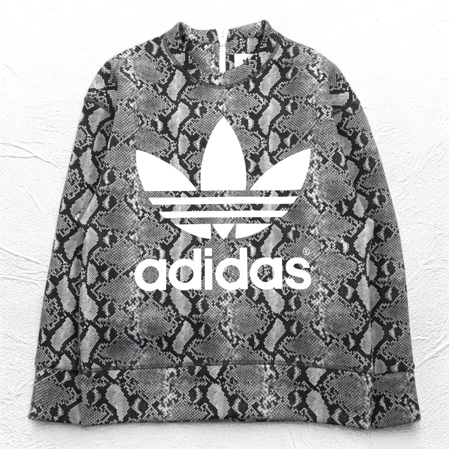 adidas Originals by HYKE Felpa Crew Neck Python S Grigio Stampa all-over Animale
