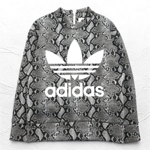 adidas Originals by HYKE Felpa Crew Neck Python S Grigio Stampa all-over Animale