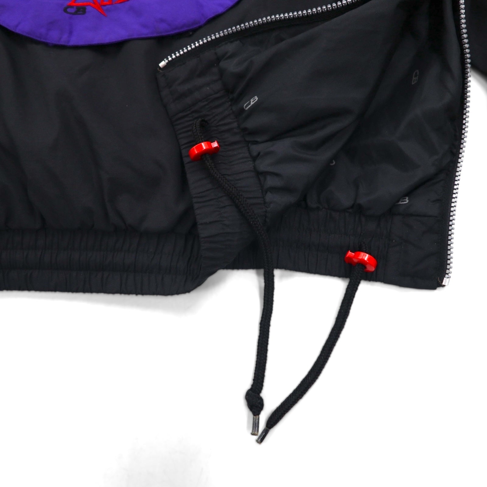 90s Vintage Anorak Parka 90年代 レイヤード アノラックパーカー XL カラーブロック ドローコード サイドジップ スリット APS CB SPORTS