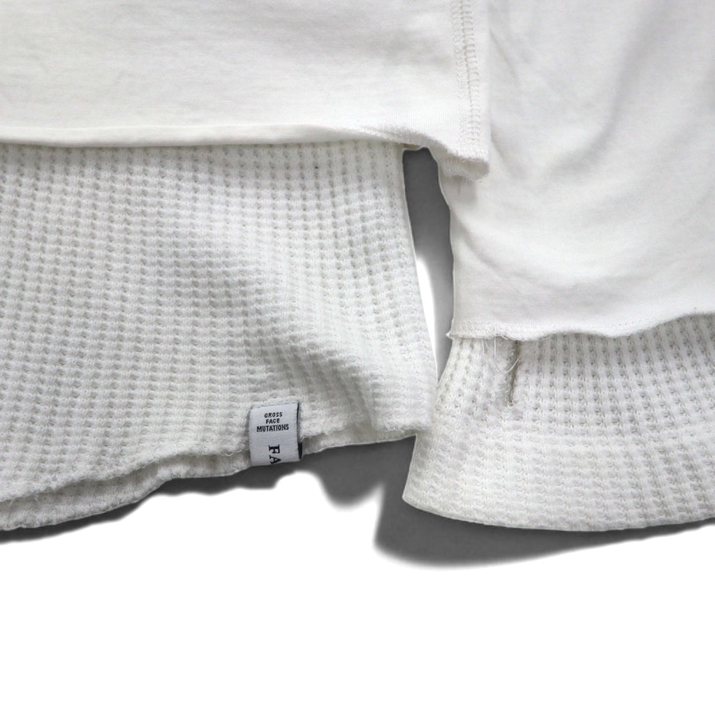 FACETASM T-shirt maniche lunghe termico a strati XL bianco cotone BQ-SW-U03 Made in Japan