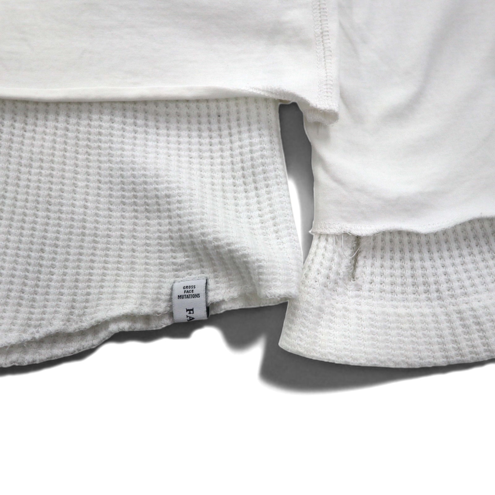 FACETASM T-shirt maniche lunghe termico a strati XL bianco cotone BQ-SW-U03 Made in Japan