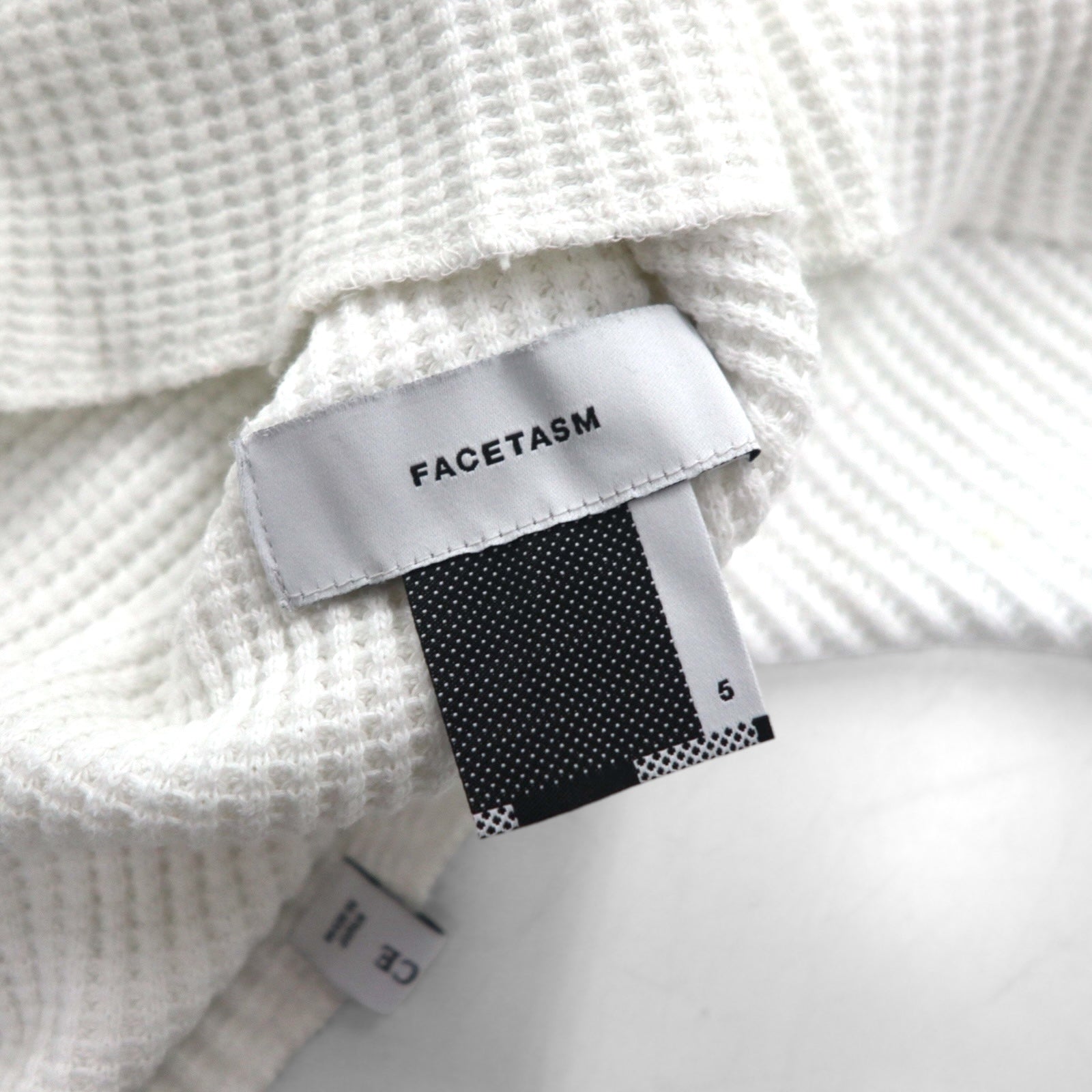 FACETASM T-shirt maniche lunghe termico a strati XL bianco cotone BQ-SW-U03 Made in Japan