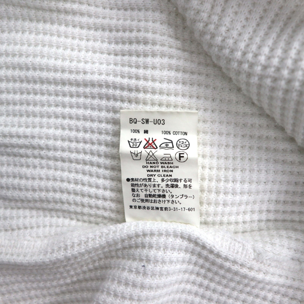 FACETASM T-shirt maniche lunghe termico a strati XL bianco cotone BQ-SW-U03 Made in Japan