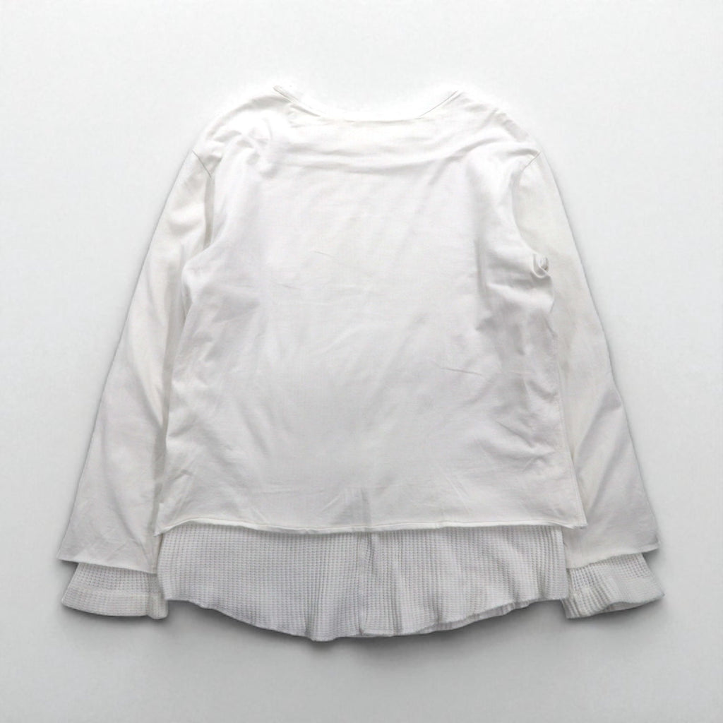 FACETASM T-shirt maniche lunghe termico a strati XL bianco cotone BQ-SW-U03 Made in Japan