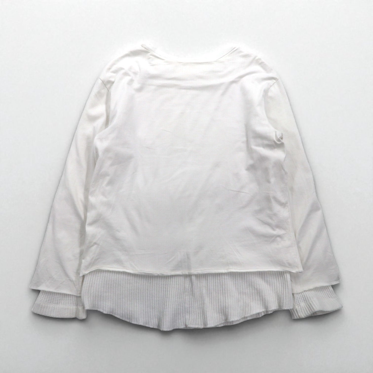 FACETASM T-shirt maniche lunghe termico a strati XL bianco cotone BQ-SW-U03 Made in Japan