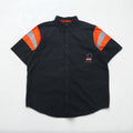 HARLEY DAVIDSON RACING 半袖 レーシングシャツ XL ブラック コットン ダブルポケット バックロゴ刺繍