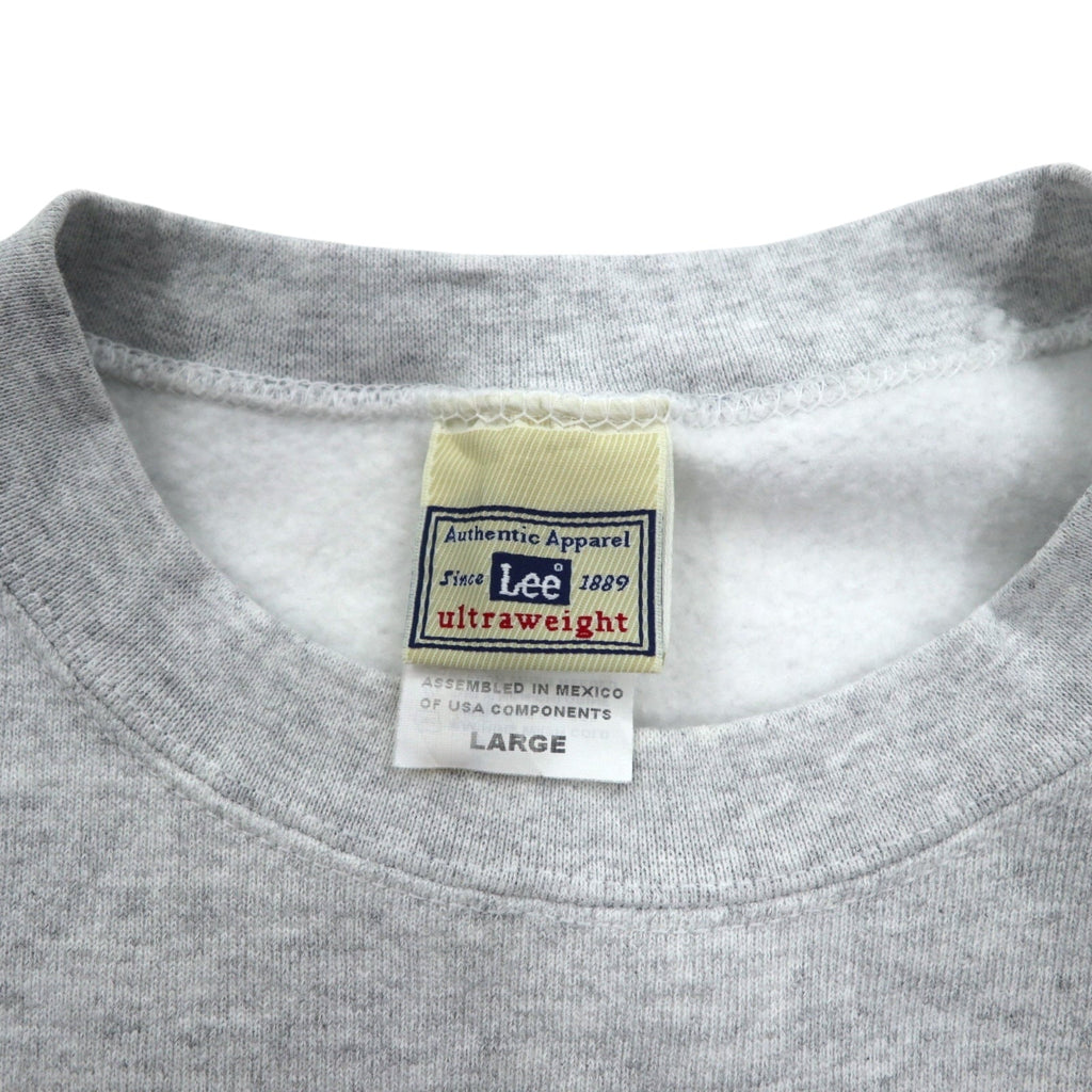 Lee 90年代 Ultraweight スウェット L グレー 裏起毛 US企業 赤十字 American Red Cross 刺繍 メキシコ製