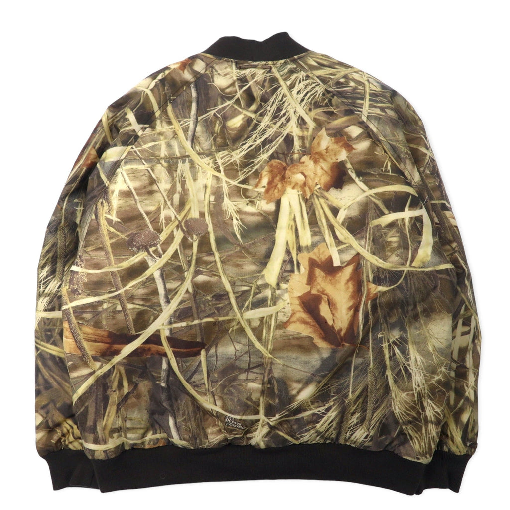 Cabela's Giacca volo MA-1 reversibile XL Kaki Marrone Real Tree Camo Nylon