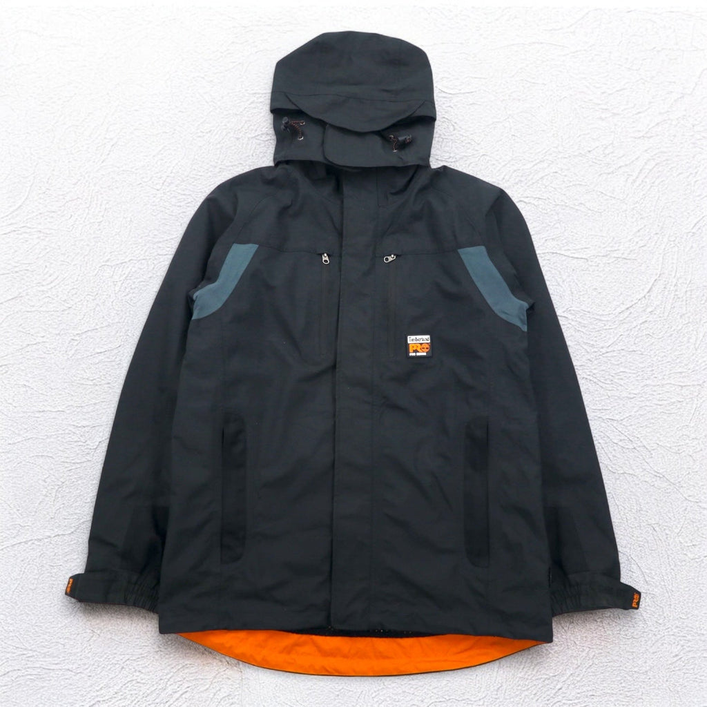 Timberland anni 2000 PRO SERIES Gore-Tex Giacca a Vento L Impermeabile Doppia Cerniera Zip-in-Zip Cappuccio Rimovibile