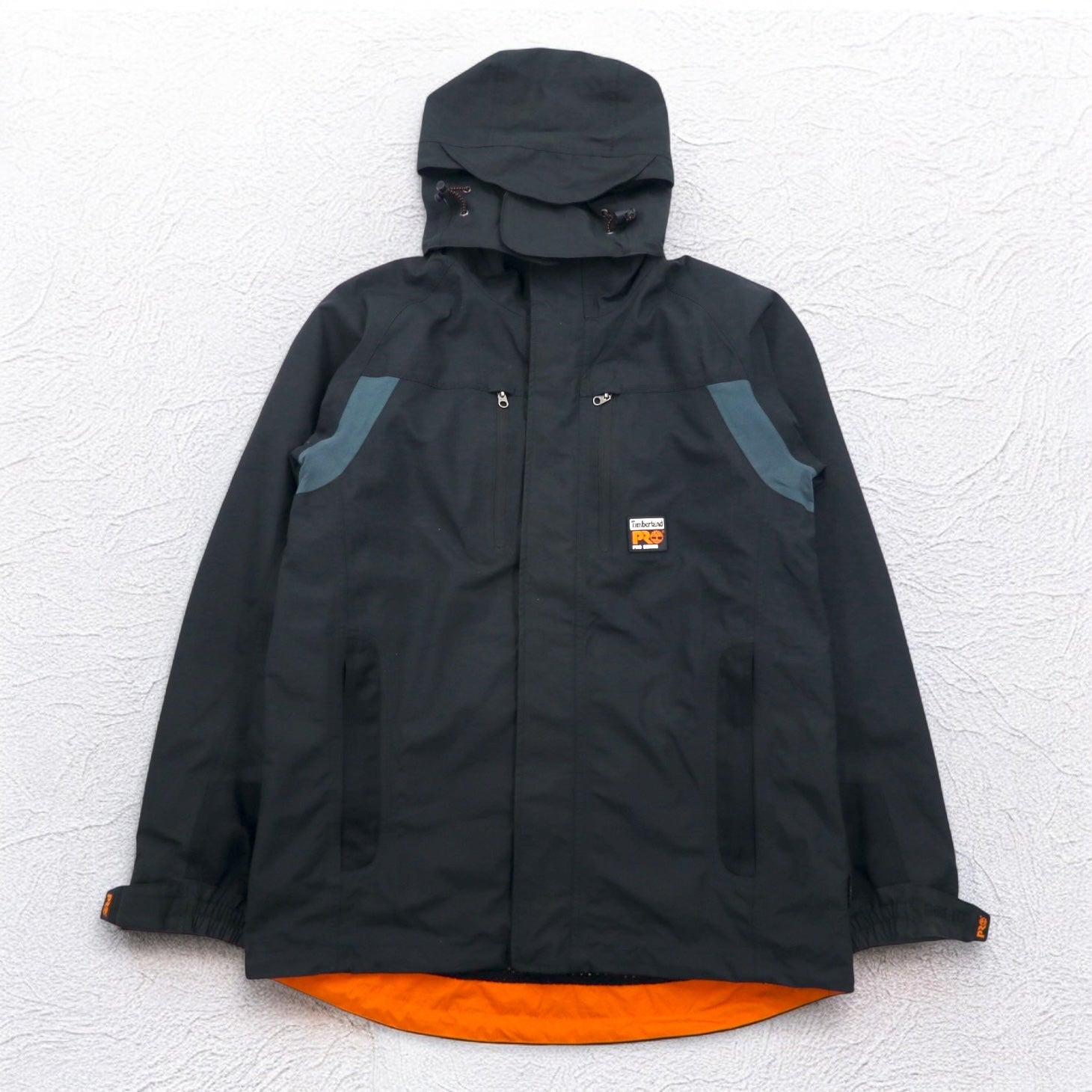 Timberland anni 2000 PRO SERIES Gore-Tex Giacca a Vento L Impermeabile Doppia Cerniera Zip-in-Zip Cappuccio Rimovibile
