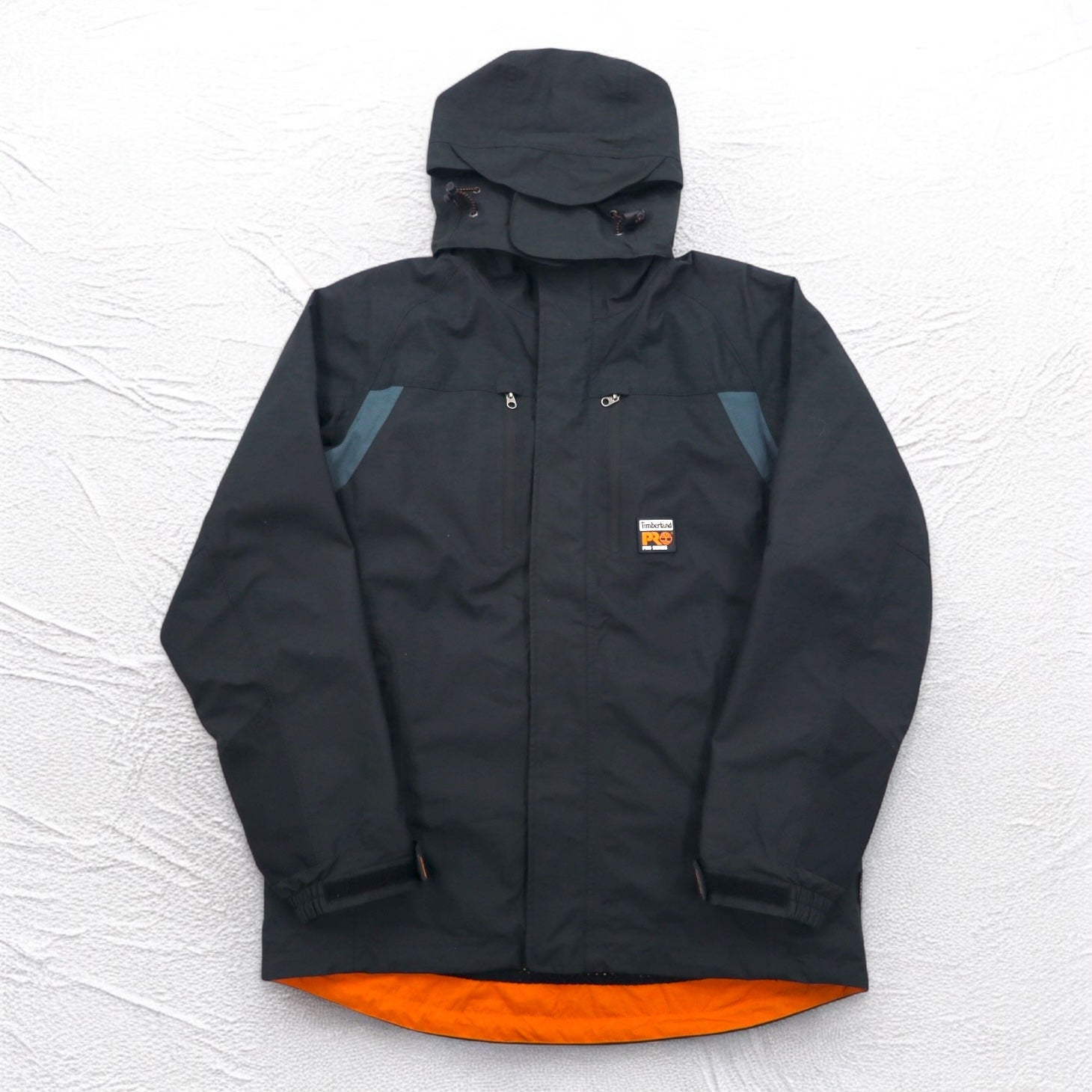 Timberland anni 2000 PRO SERIES Gore-Tex Giacca a Vento L Impermeabile Doppia Cerniera Zip-in-Zip Cappuccio Rimovibile