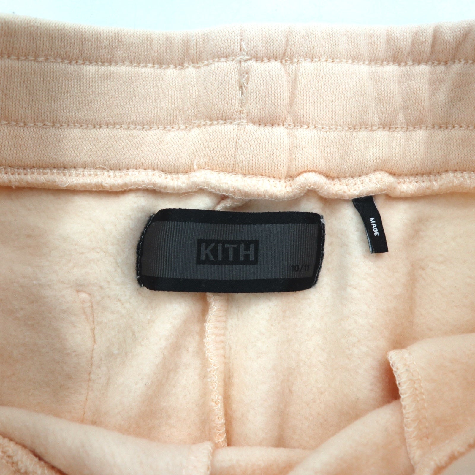 KITH Pantaloni della tuta M Rosa Beige Cotone Stampa logo box Felpati
