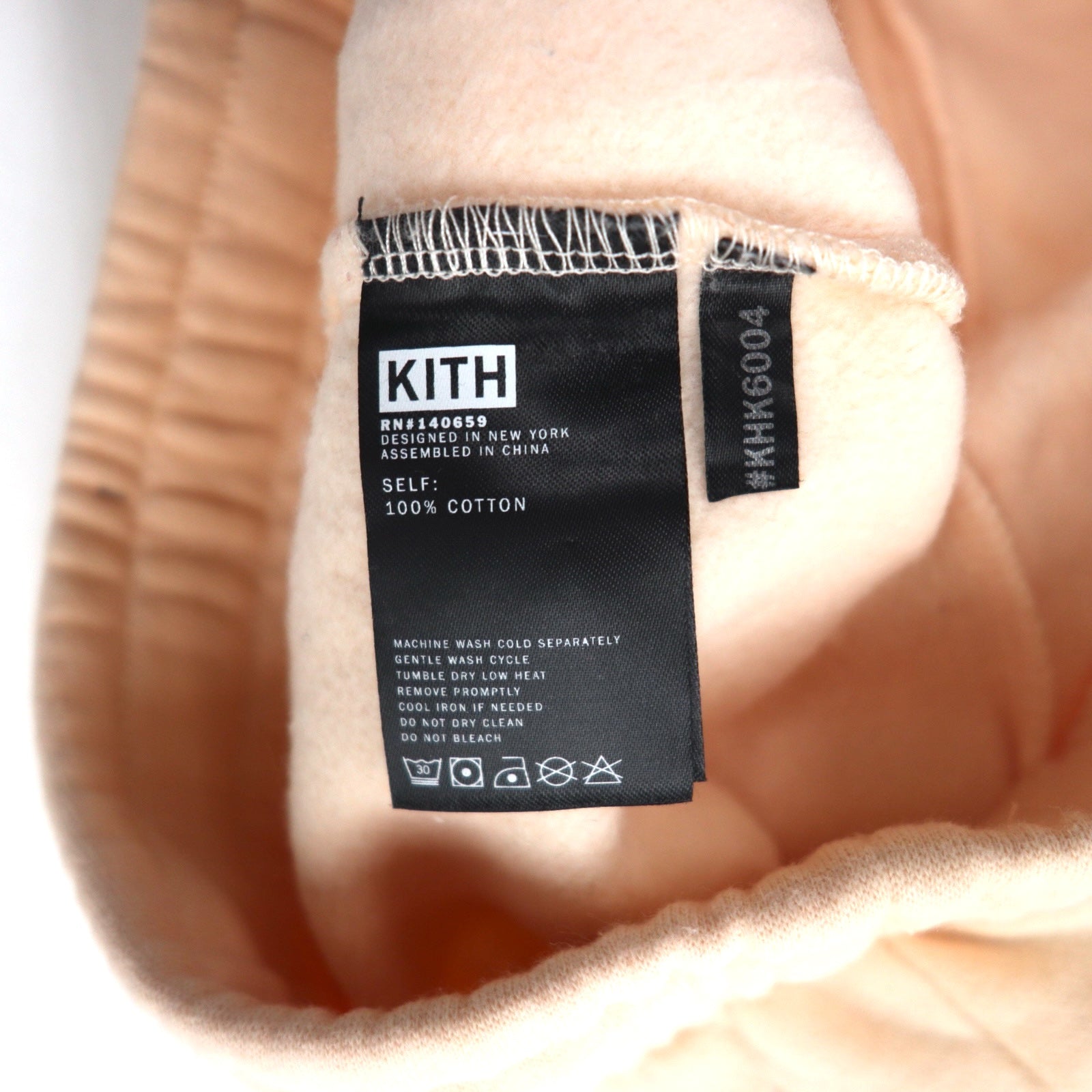 KITH Pantaloni della tuta M Rosa Beige Cotone Stampa logo box Felpati