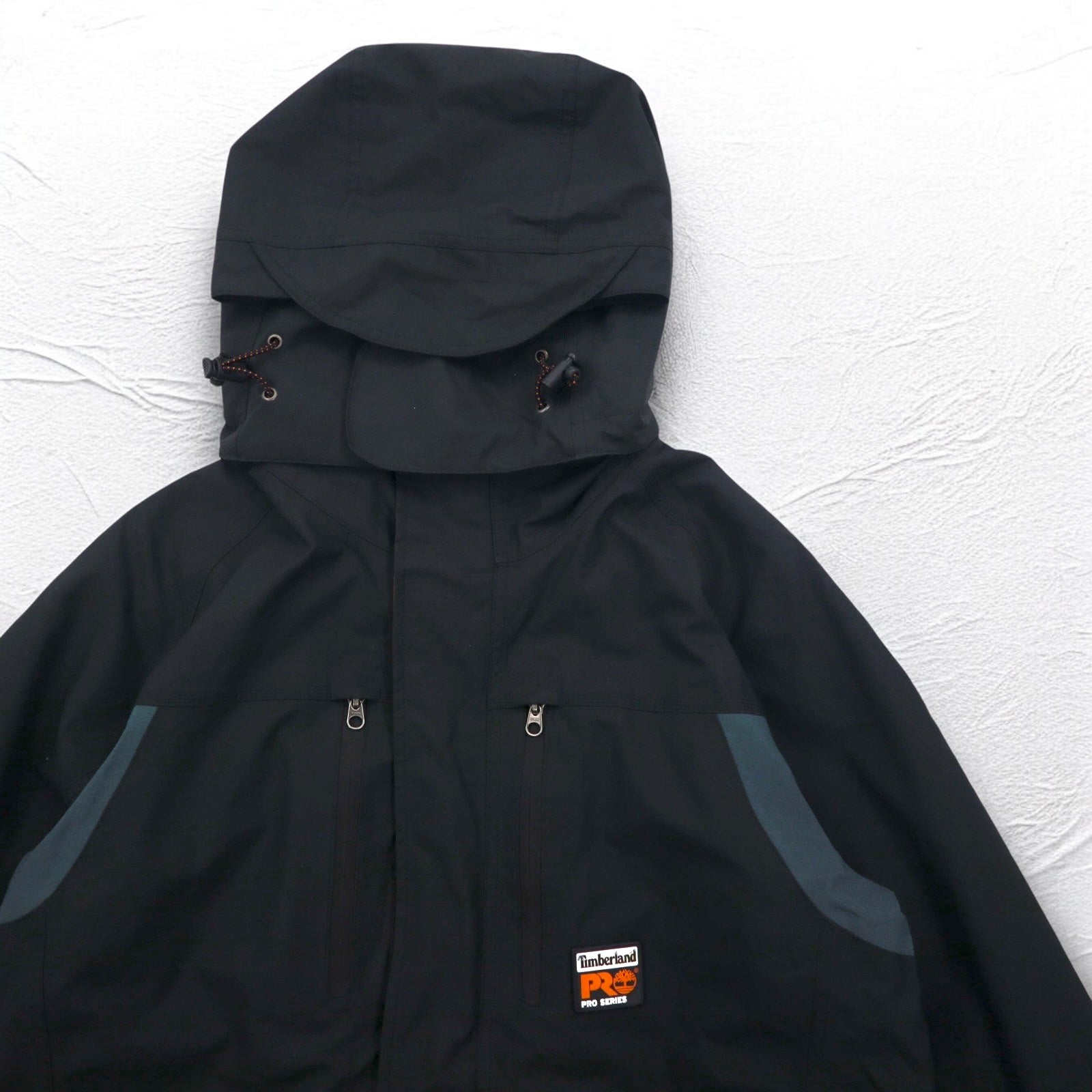 Timberland anni 2000 PRO SERIES Gore-Tex Giacca a Vento L Impermeabile Doppia Cerniera Zip-in-Zip Cappuccio Rimovibile
