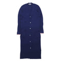 TOMMY HILFIGER Cardigan lungo in lino, maglia taglia M, blu navy, viscosa, a costine