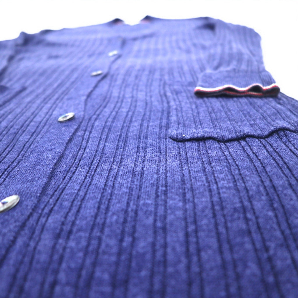 TOMMY HILFIGER Cardigan lungo in lino, maglia taglia M, blu navy, viscosa, a costine