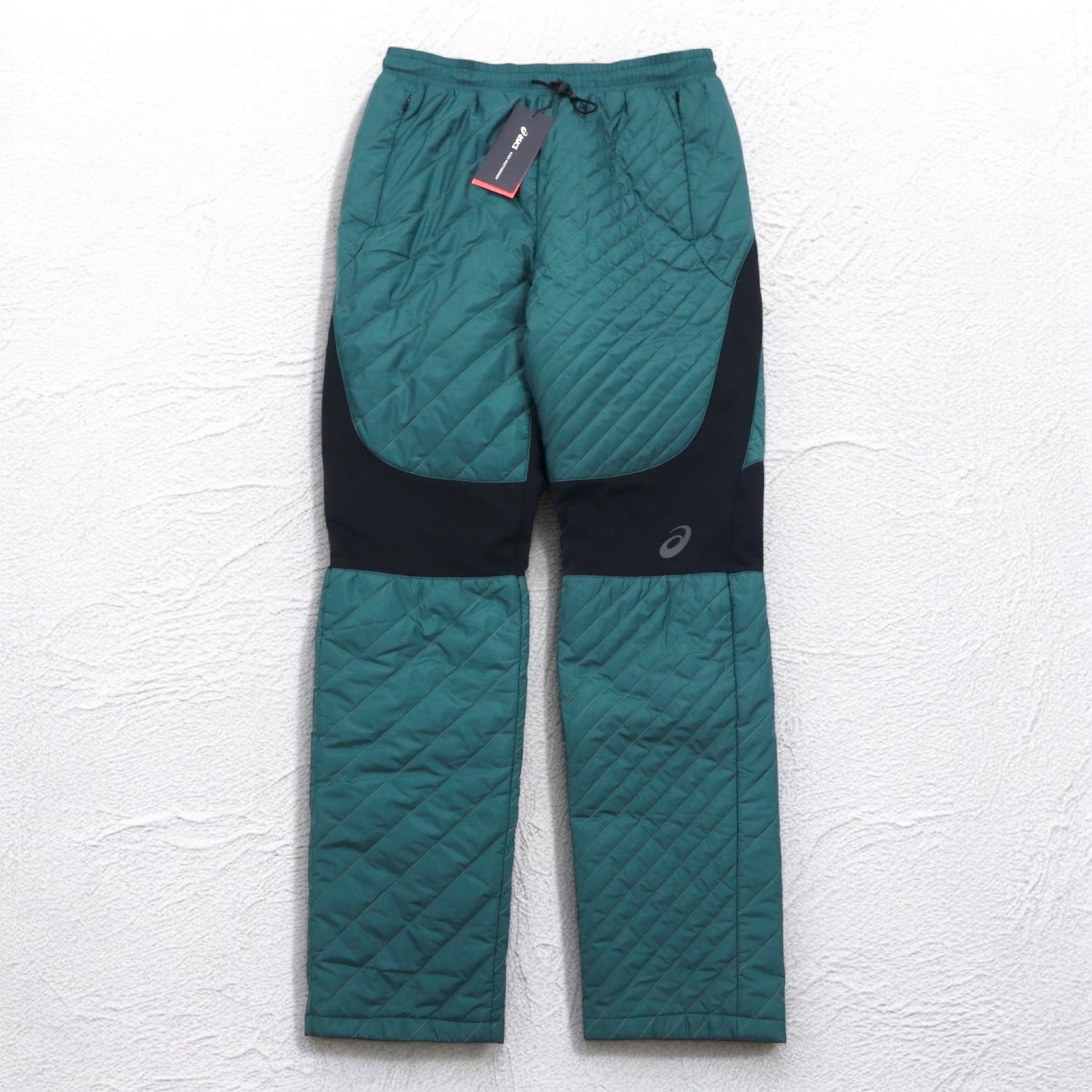 Kiko Kostadinov × Asics Pantaloni trapuntati isolanti M Verde 19AW INSULATION PANTS Nuovo