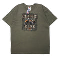 HARLEY DAVIDSON 両面プリント Tシャツ 3XL カーキ コットン CLASSIC RIDE ビッグサイズ ホンジュラス製 未使用