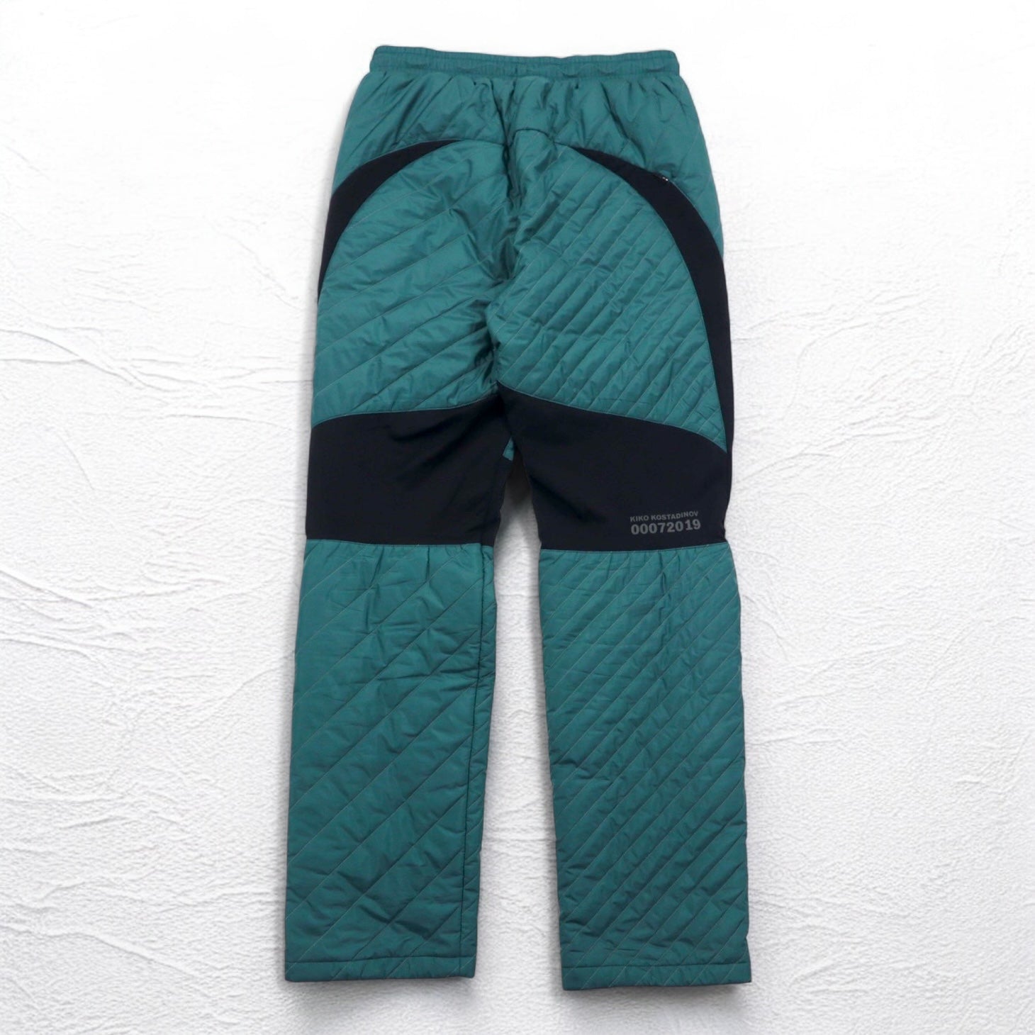 Kiko Kostadinov × Asics Pantaloni trapuntati isolanti M Verde 19AW INSULATION PANTS Nuovo