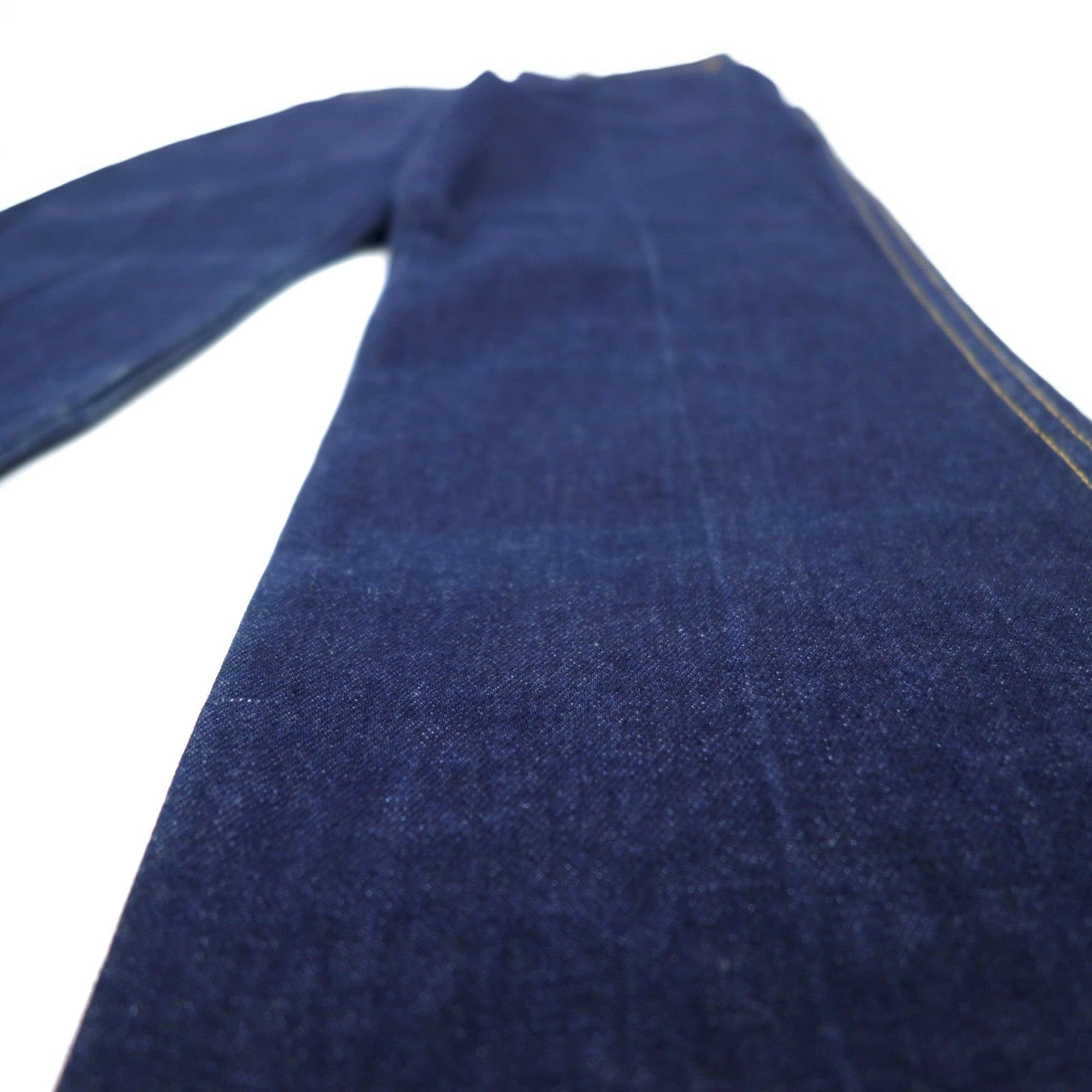 Lee anni '70 jeans a vita alta con piega centrale, taglia S, blu indaco, 42TALON, etichetta Union Ticket 303-1949