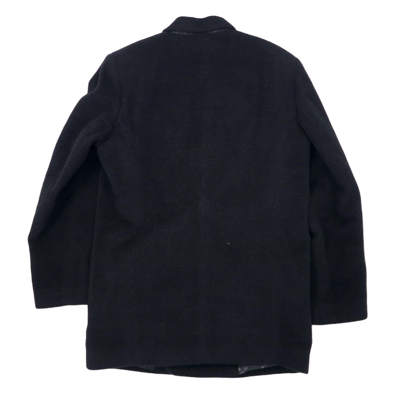 Giacca sartoriale doppiopetto in misto cashmere VALENZA PO SPORTS anni '80 taglia 40, colore nero, in lana, con bottoni dorati e logo a emblema, made in Japan.