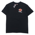 T-shirt HARLEY DAVIDSON con stampa logo, taglia L, colore nero, cotone, MACON GEORGIA, Made in Nicaragua, articolo nuovo.