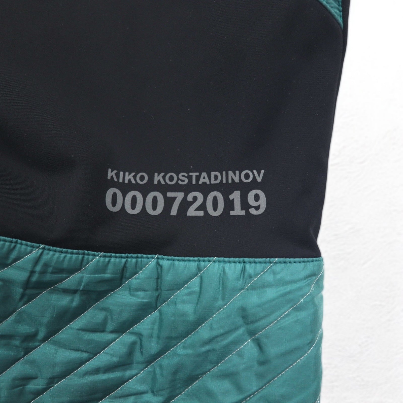 Kiko Kostadinov × Asics Pantaloni trapuntati isolanti M Verde 19AW INSULATION PANTS Nuovo