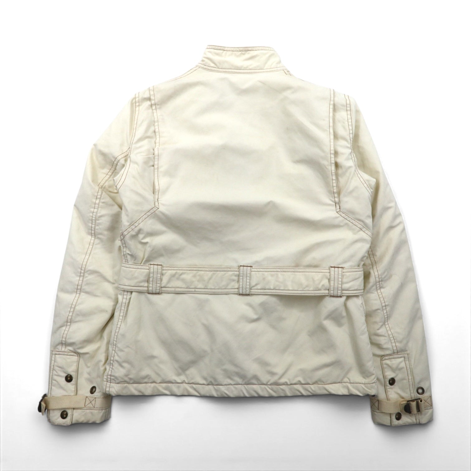 Ralph Lauren 90年代 モーターサイクルジャケット ライダースジャケット M ホワイト ナイロン 中綿 PRIMALOFT
