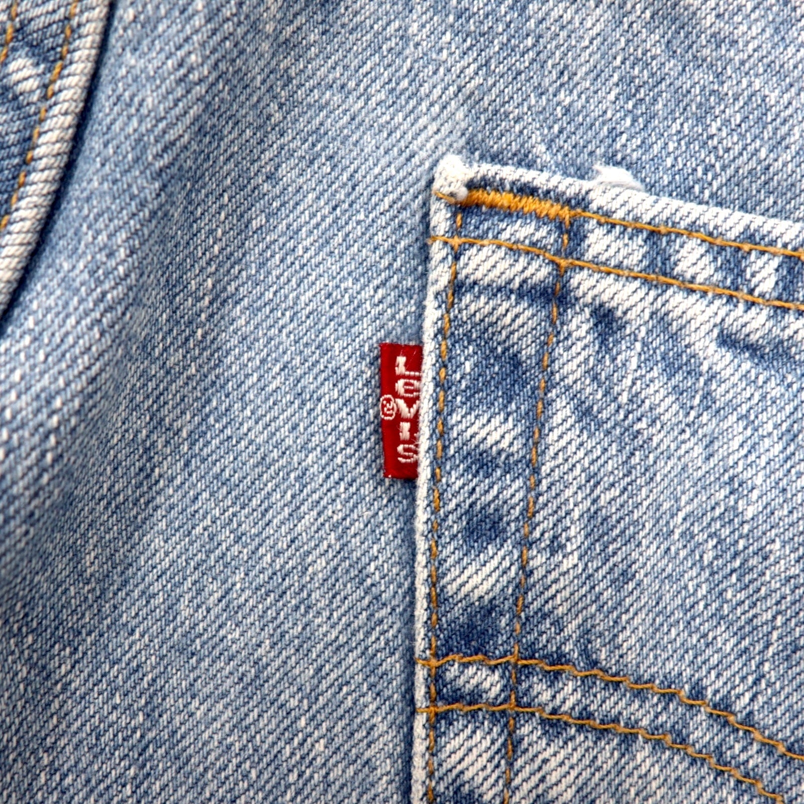 Levi's Made in USA anni '00 505 Jeans lavaggio ghiaccio 34 Blu Cotone Chiusura con cerniera REGULAR FIT GAMBA DRITTA 505-4834