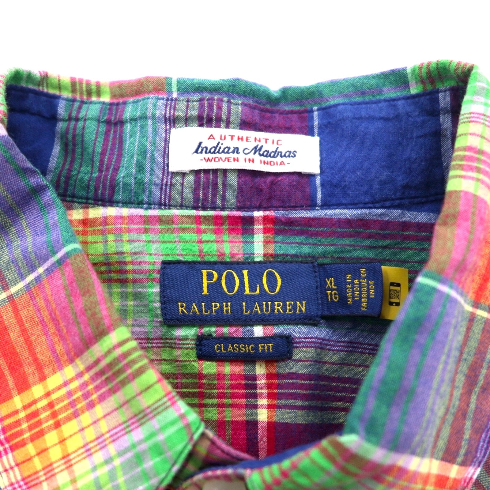 POLO RALPH LAUREN Camicia western a quadri CLASSIC FIT Indian Madras XL