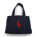POLO RALPH LAUREN Borsa tote in tela blu navy con ricamo Big Pony