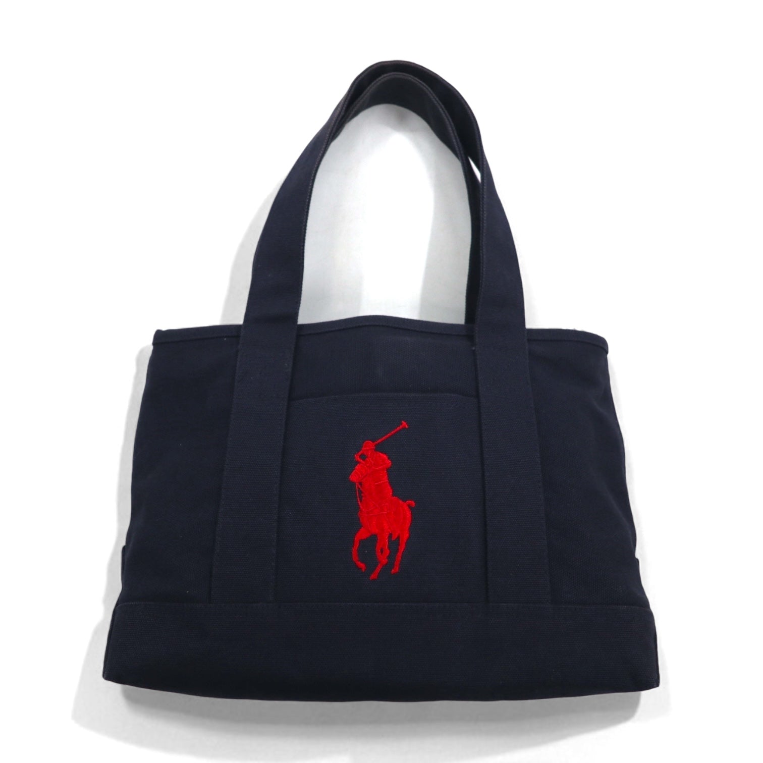POLO RALPH LAUREN Borsa tote in tela blu navy con ricamo Big Pony