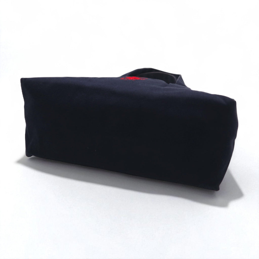 POLO RALPH LAUREN Borsa tote in tela blu navy con ricamo Big Pony