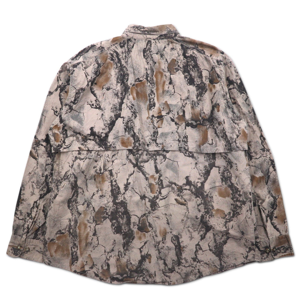 Woolrich 90年代 リアルツリーカモ ボタンダウン ワークシャツ L グレー コットン