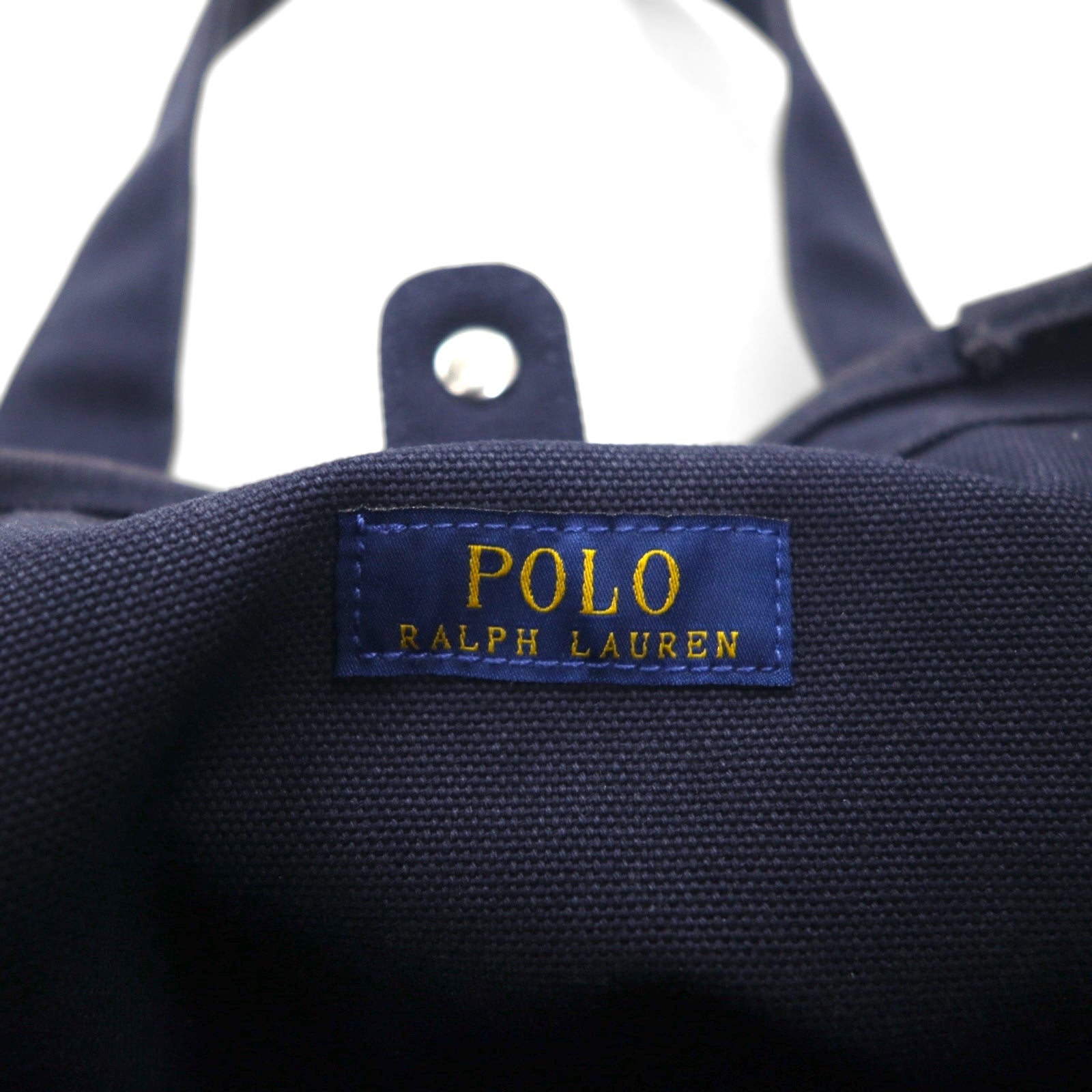 POLO RALPH LAUREN Borsa tote in tela blu navy con ricamo Big Pony