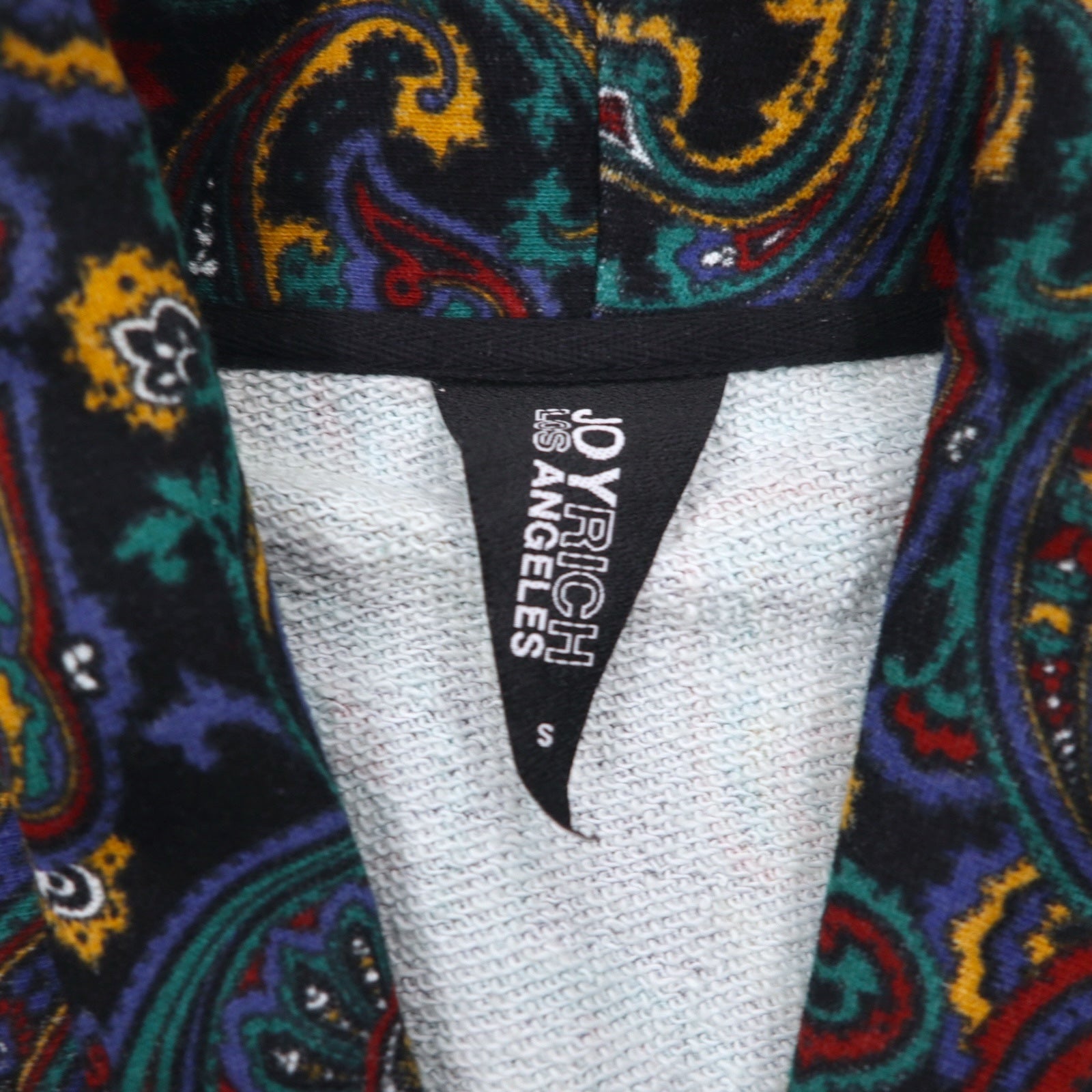 JOYRICH Paisley Felpa Cardigan Collo a scialle Giacca S Multicolore Fantasia in Cotone