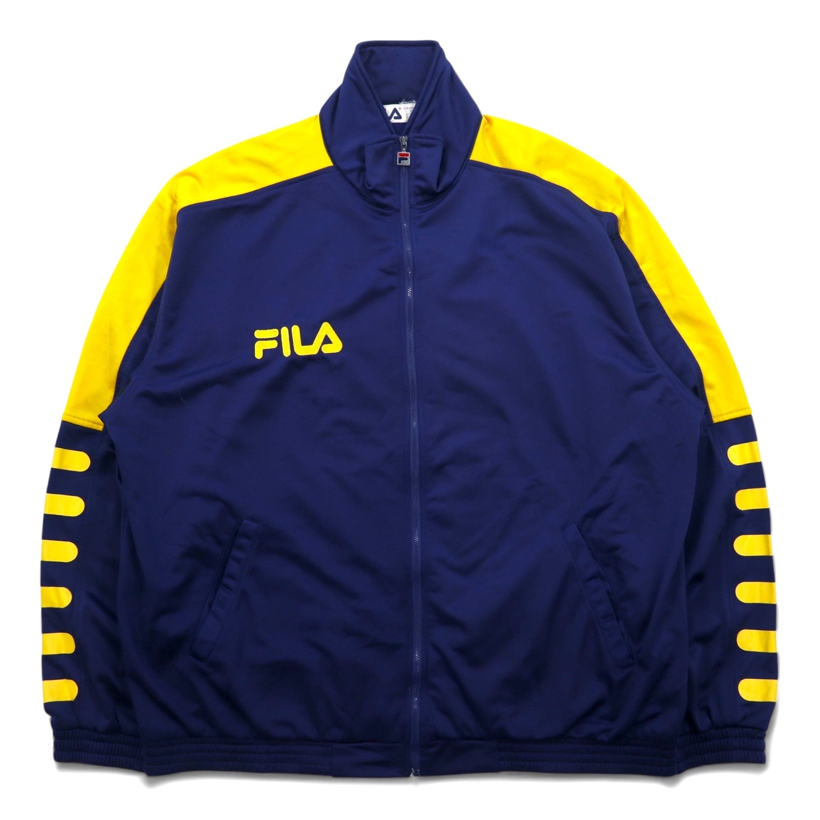 FILA Tuta sportiva anni '90, giacca sportiva, XXL, blu navy, poliestere, logo ricamato