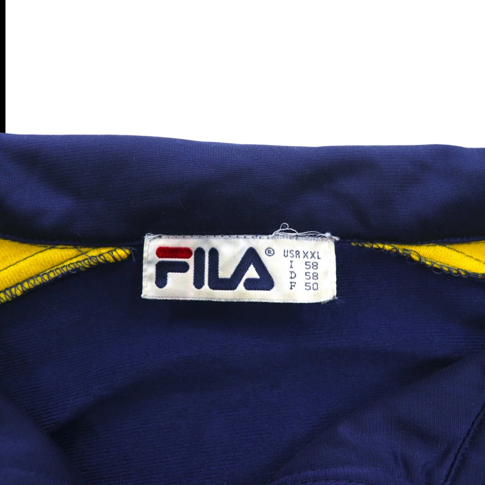 FILA Tuta sportiva anni '90, giacca sportiva, XXL, blu navy, poliestere, logo ricamato