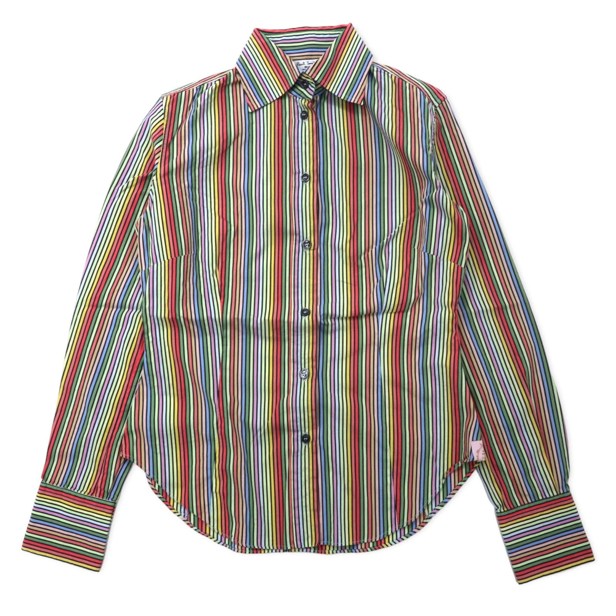 Paul Smith BLUE Camicia Elegante Made in Italy 40 A Righe Multicolore Cotone